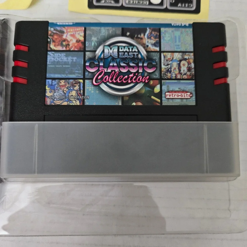 Retro Bit Data East Classic Collection SNES Cartridge CIB Pins Stickers Manual